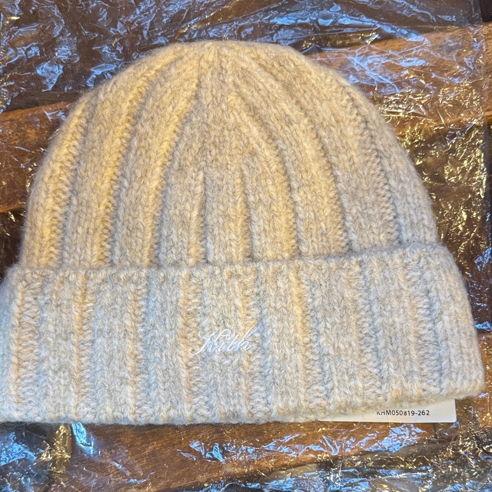Kith Cream Ribbed Beanie